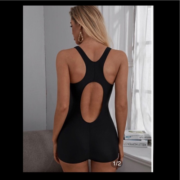One piece racer back swimsuit - Picture 2 of 2
